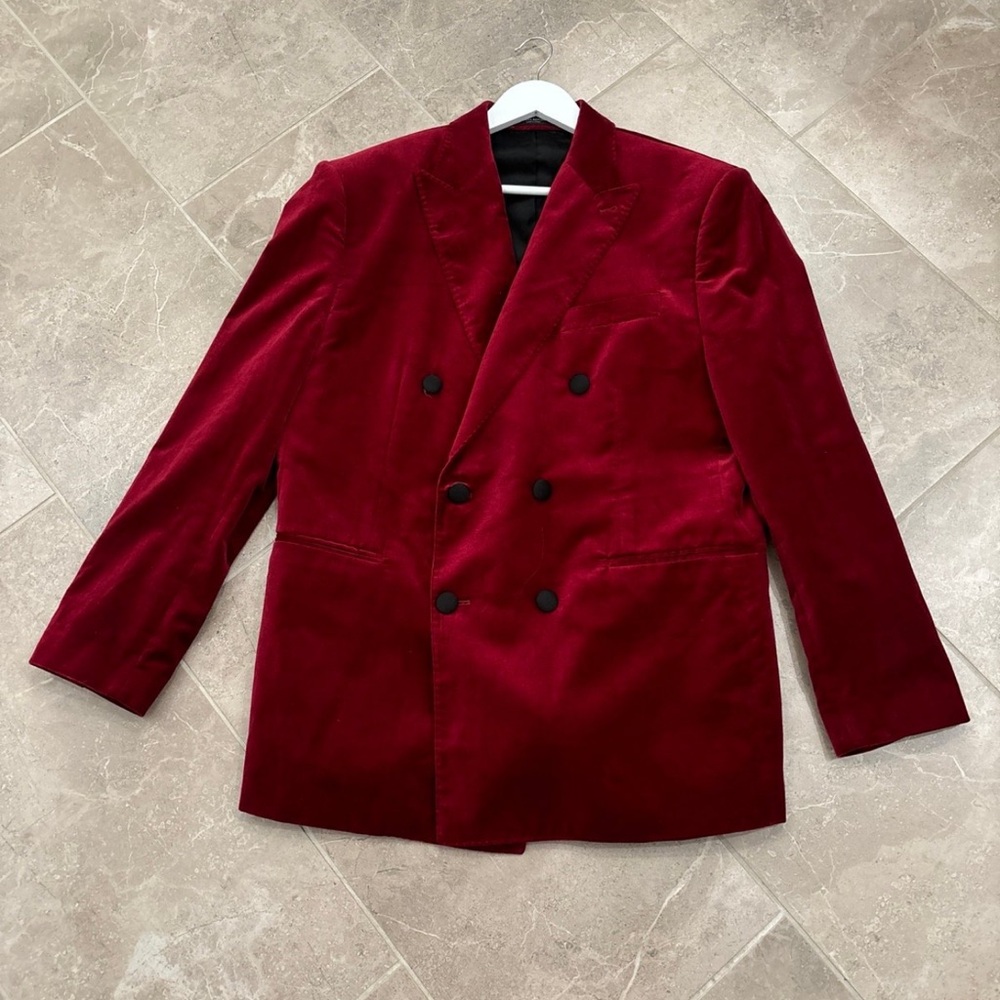 Banana Republic Red Double-Breasted Blazer - Picture 4 of 7